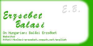 erzsebet balasi business card